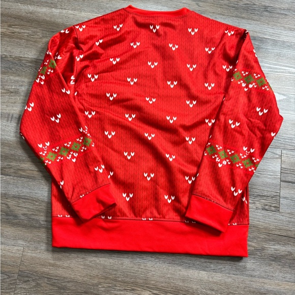 Greater Half “EPSTEIN DID NOT KILL HIMSELF" Men’s  UGLY CHRISTMAS SWEATER - Picture 9 of 9